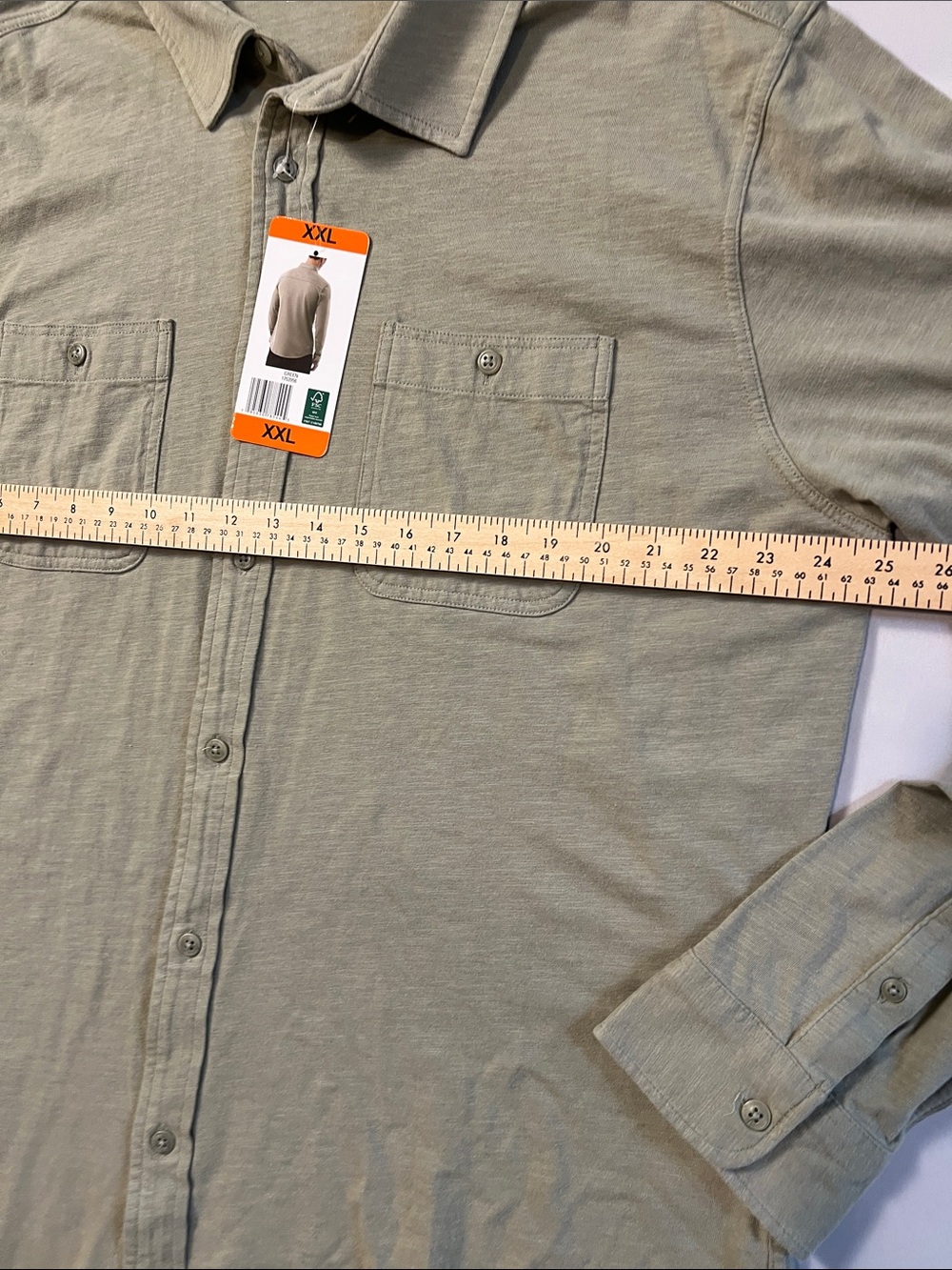 32 Degrees Men's Long-Sleeve Button-Down Shirt in Olive Green - Picture 8 of 10